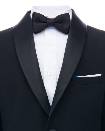 kids atelier moustache Black Suit with Black Shawl Lapel