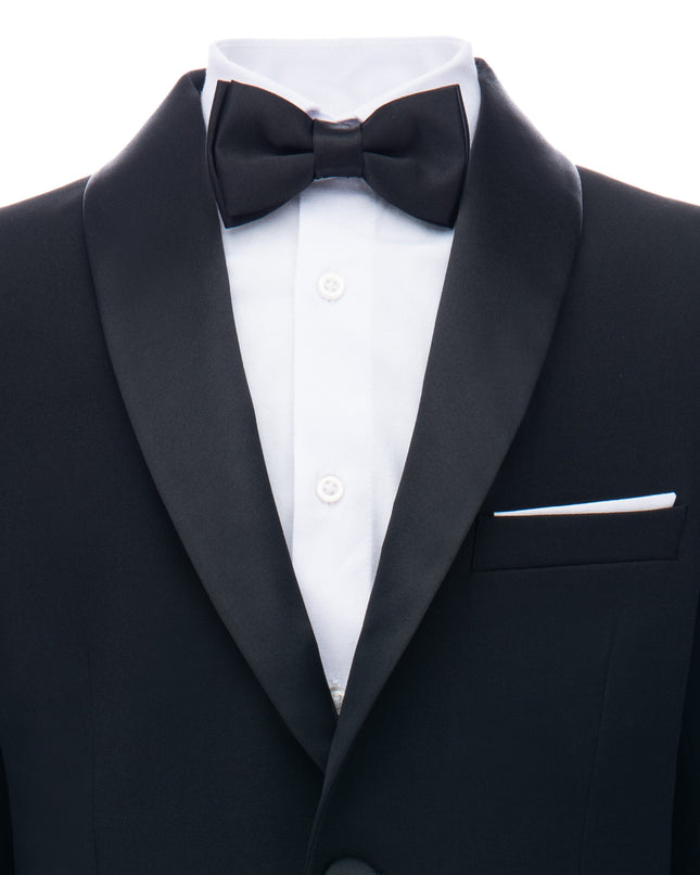 kids atelier moustache Black Suit with Black Shawl Lapel