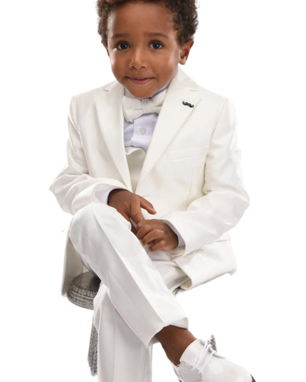 Cream 5pc Peak Lapel Tuxedo