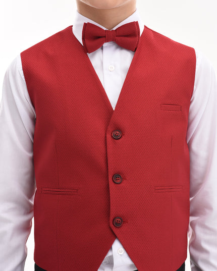 Red Lachlan Vest Outfit Set