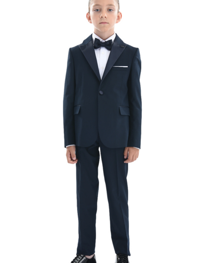 Navy Peak Lapel Suit