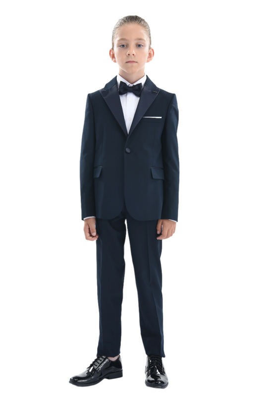 Navy Peak Lapel Suit