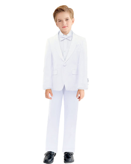 White Shawl Lapel Wool Suit